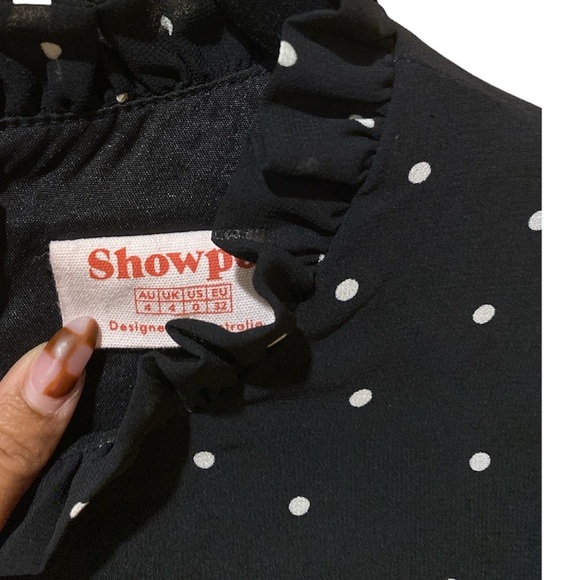 SHOWPO Moving Spots Top in Black Spot Size 0 - Picture 6 of 7